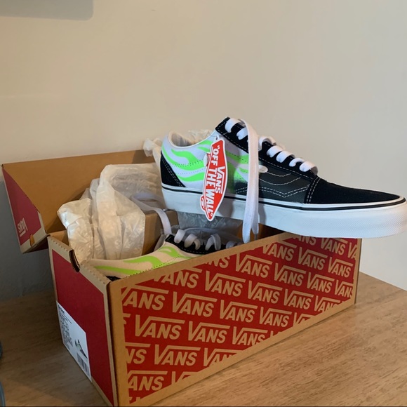 Vans Shoes - Vans Lime Green Flame